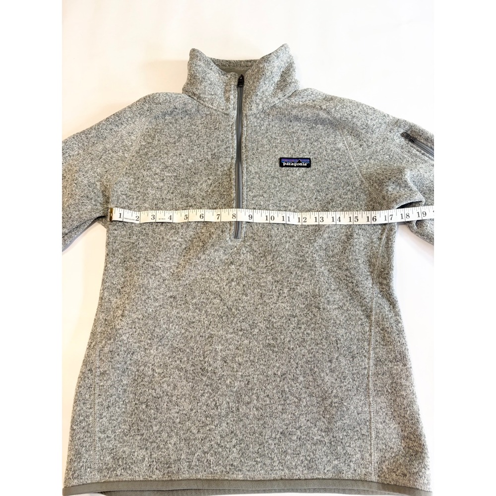 Patagonia Better Sweater 1/4 Zip Fleece Pullover Heather Grey Womens Medium - Picture 11 of 15